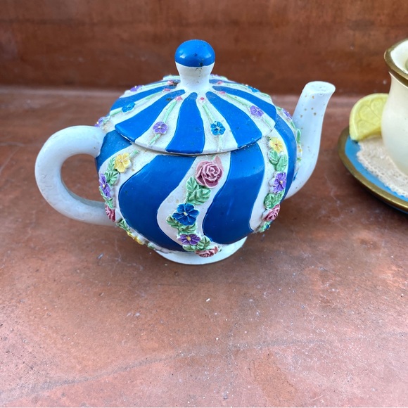 2 set mini teapot container votive candle holder teacup decor trinket mini bowl - Picture 6 of 13
